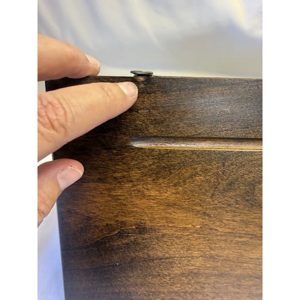 Vintage Rustic Brown Wood Shelf With Drawer And Plate Groove 18
